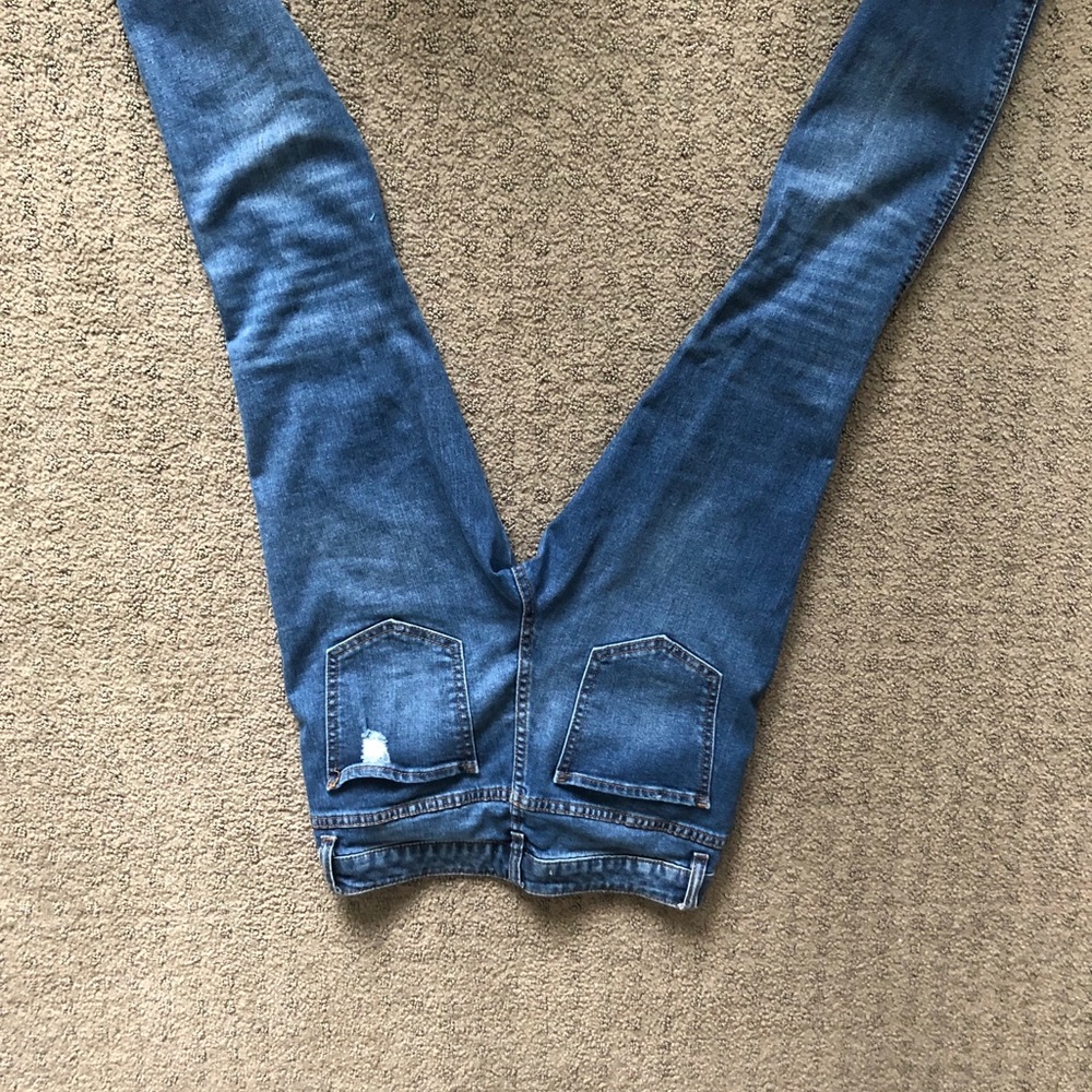 Dark blue skinny jeans with rips - Picture 4 of 9
